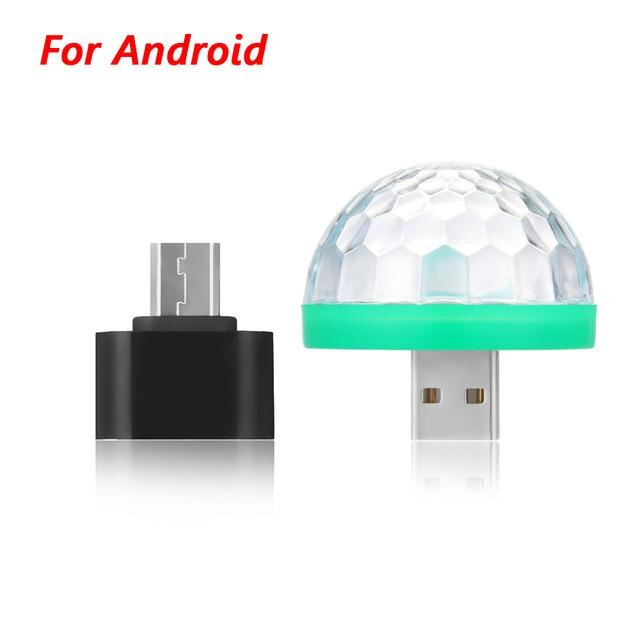Maan licht LED USB muziek magische bal Mobiele telefoon DJ crystal magische bal licht Auto voice control mini disco Podium lichteffecten: Colorful 2