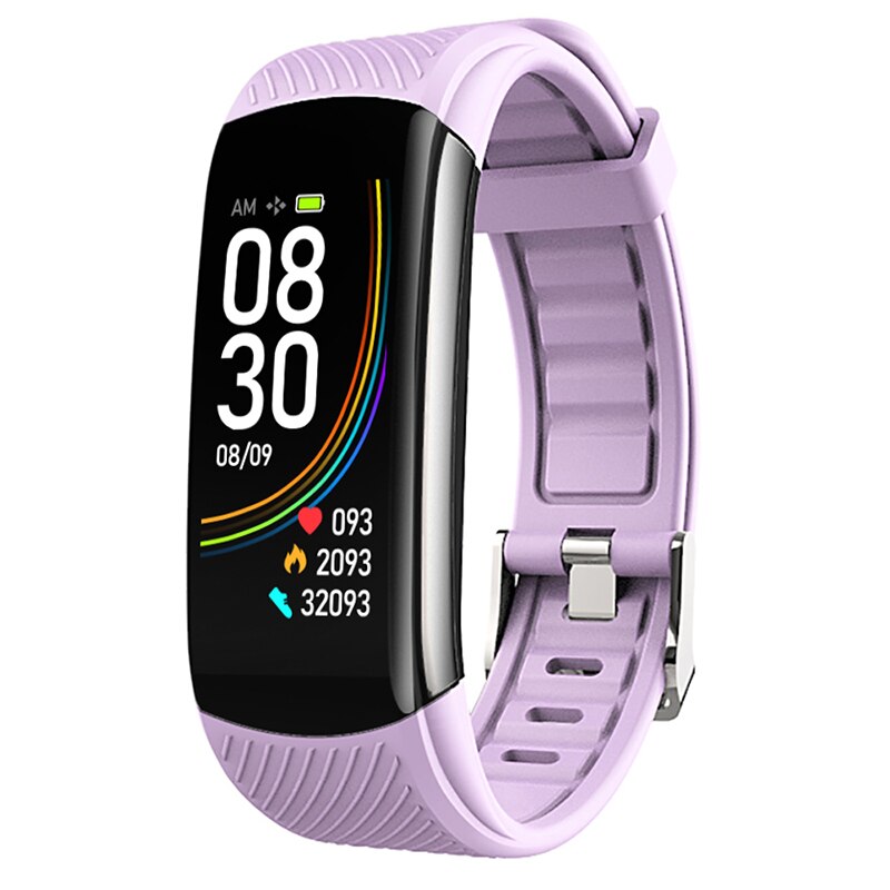 Smart armbånd blod ilt monitor fitness tracker armbånd smart ur pulsmåler smart band ur til sundhed: Lilla