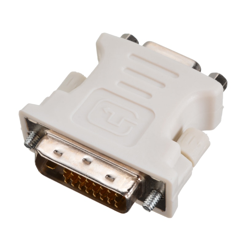 Mayitr 1pc 24+1 pin dvi-d han  to 15 pin vga hun adapter dvi-d til vga video konverter til pc laptop