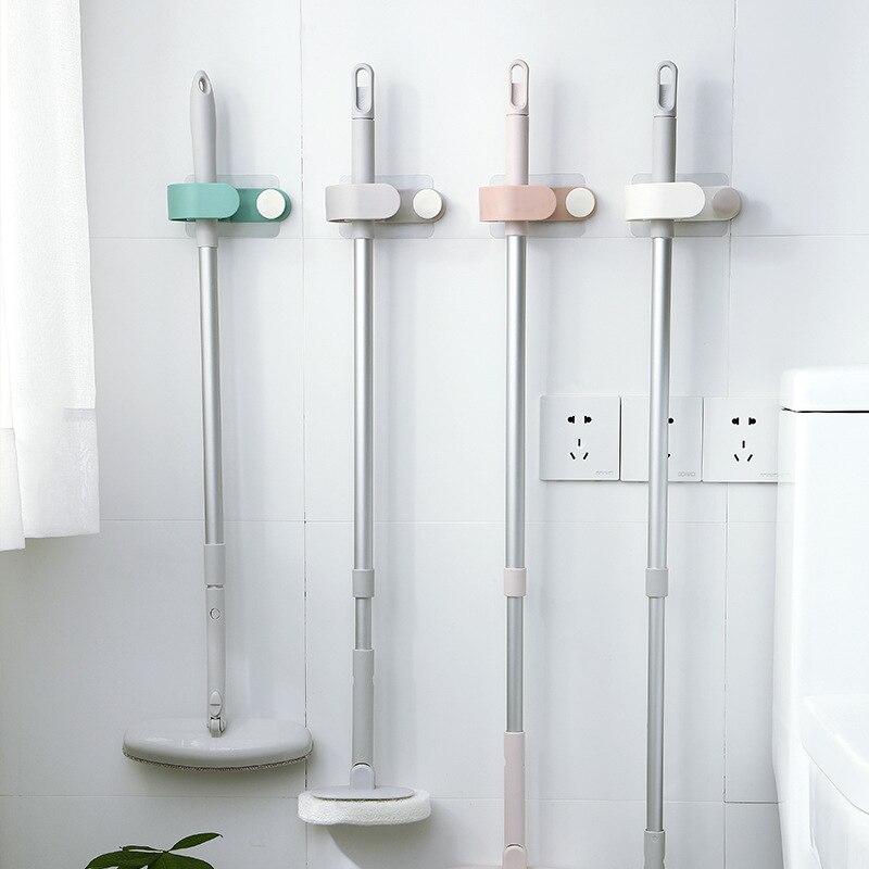 Veggmontert moppholder moppkrok nordisk kostholder selvklebende krok til mopp hengende kost vegg klebrig baderomskrok