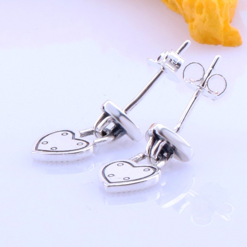 100% 925 orecchini in argento piatto squisito lucido amore blocco piastra orecchini signore regali di nozze gioielli femminili di moda