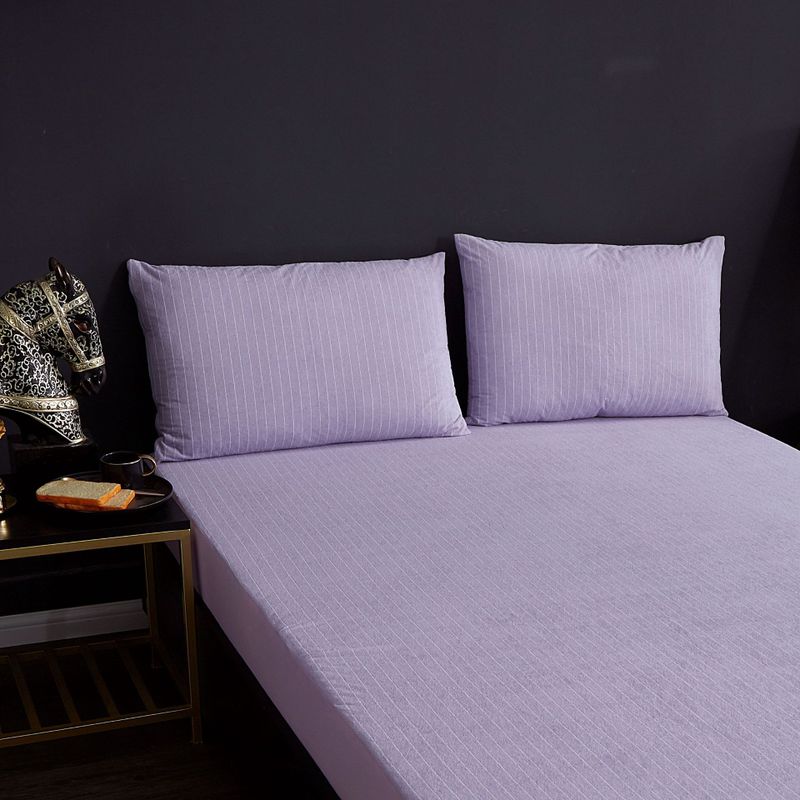 Cotton Striped Terry Cloth Waterproof Bedspread for Urine Isolation Single Piece Simmons Protective Cover Waterproof Bed Sheet: 03 / 120x200x28cm