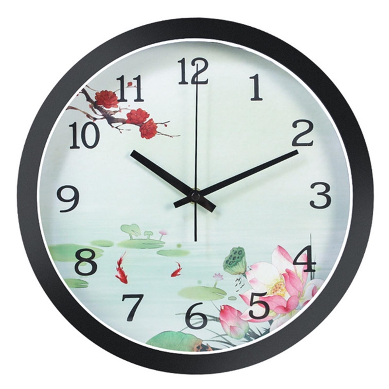 Chinese Style Wall Clock Led Glowing Intelligent Sound Control Mute Clocks: 11