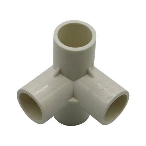 1 PC Driedimensionale Cross Tee Connector Binnendiameter 20mm, 25mm, 32mm PVC Buisleidingen Huis Tuin Irrigatie Water Connector: 20mm
