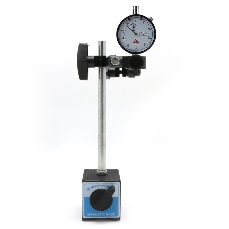 Magnetic Base Holder With Double Adjustable Pole For Dial Indicator Test Gauge