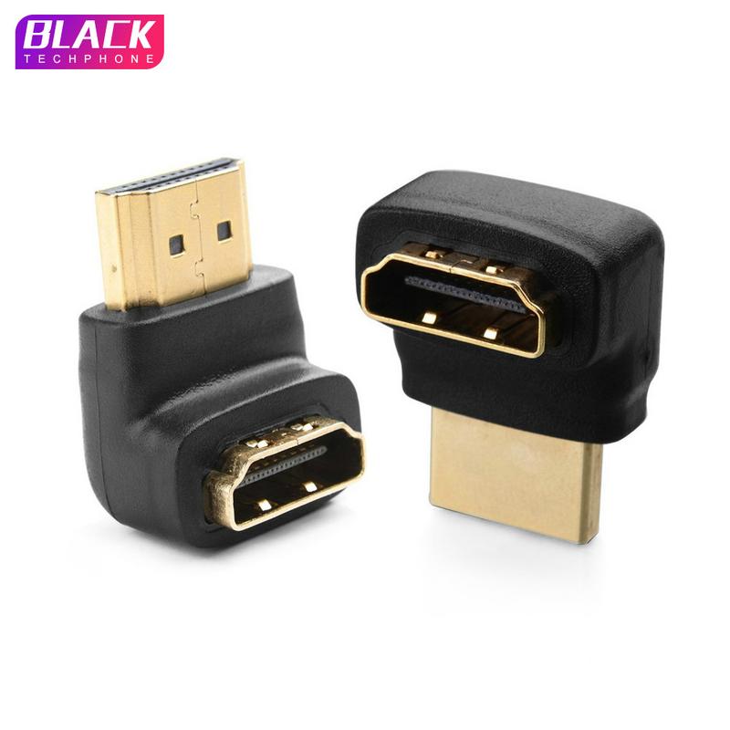 Hdmi-stik han til hdmi hun-adapter 4k converter extender 270 90 graders ret vinkel til hdtv pc hdmi-adapter