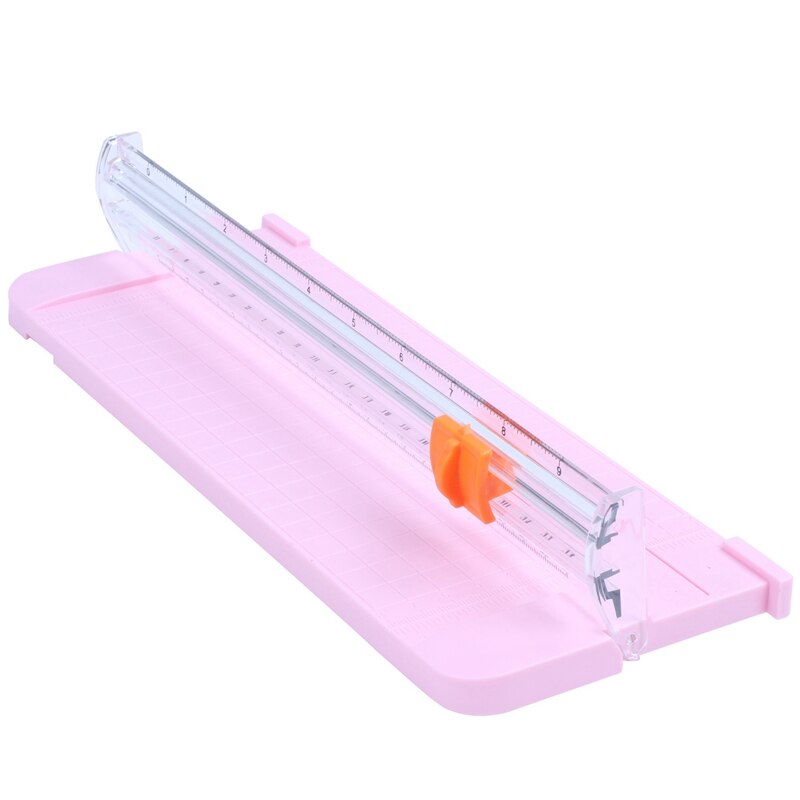 JIELISI 9090 Mini Small Slide Cutter Cut Paper Cutter Cutter Color:Pink