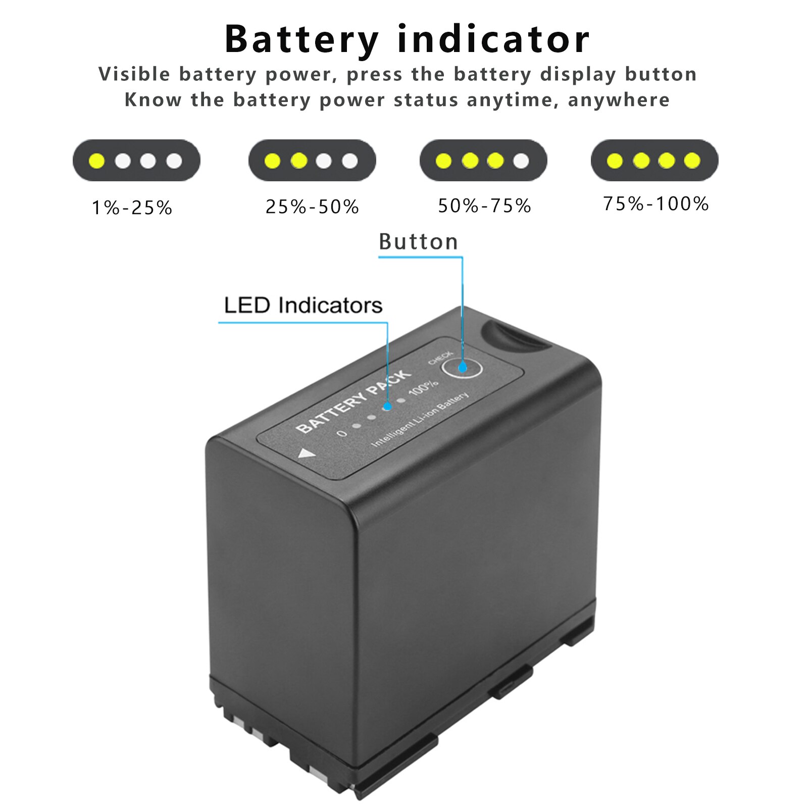 7800mAh BP-975 BP975 Batterie pour Canon EOS C100 C300 C500 XLH1 XHG1 XHA1 XL2 XM2 ES420V ES75 ES8200V Vistura XF205 XF300