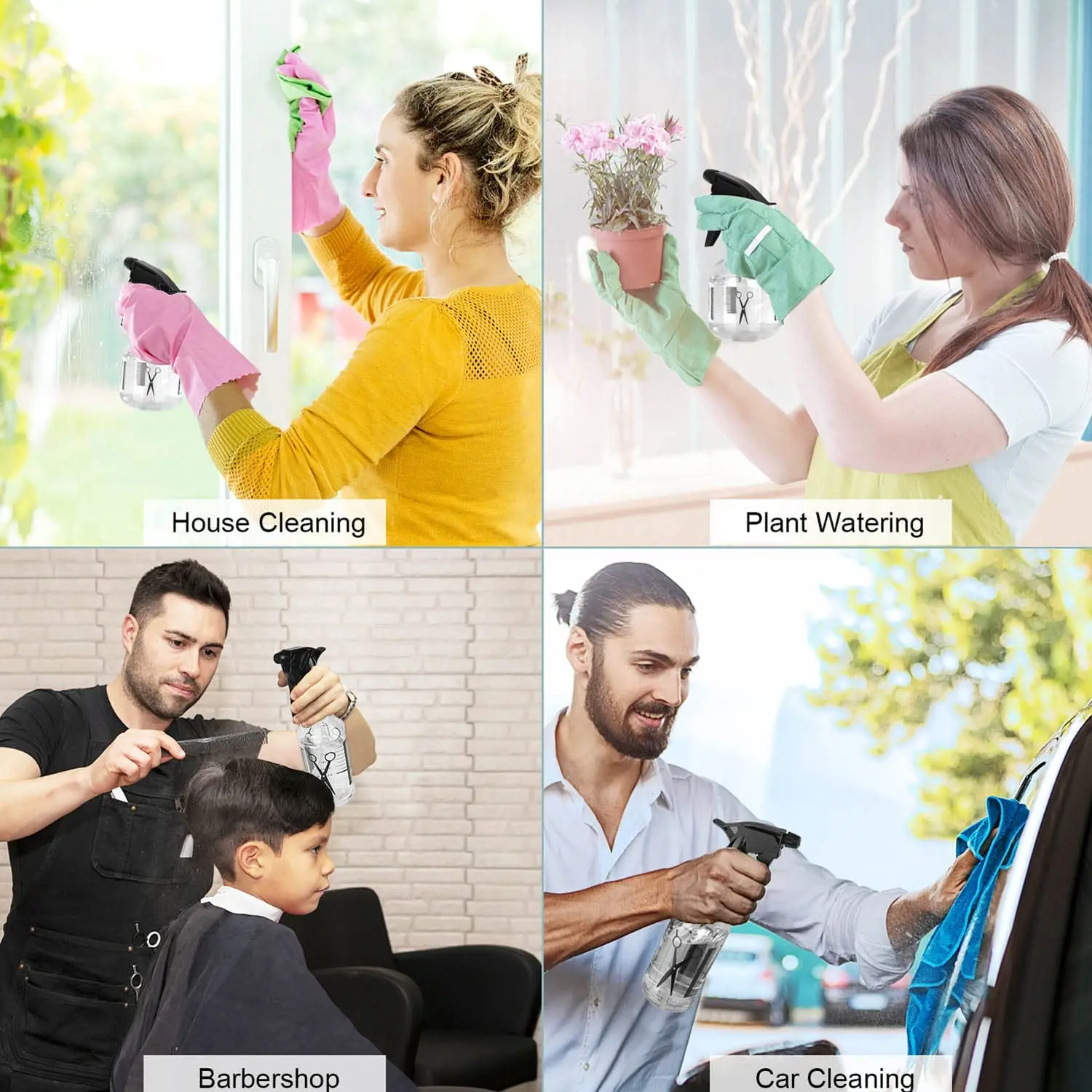 Juego de rociador de agua para peluquería, plumero para el cuello, cepillo de limpieza, herramientas profesionales de estilismo para el cabello