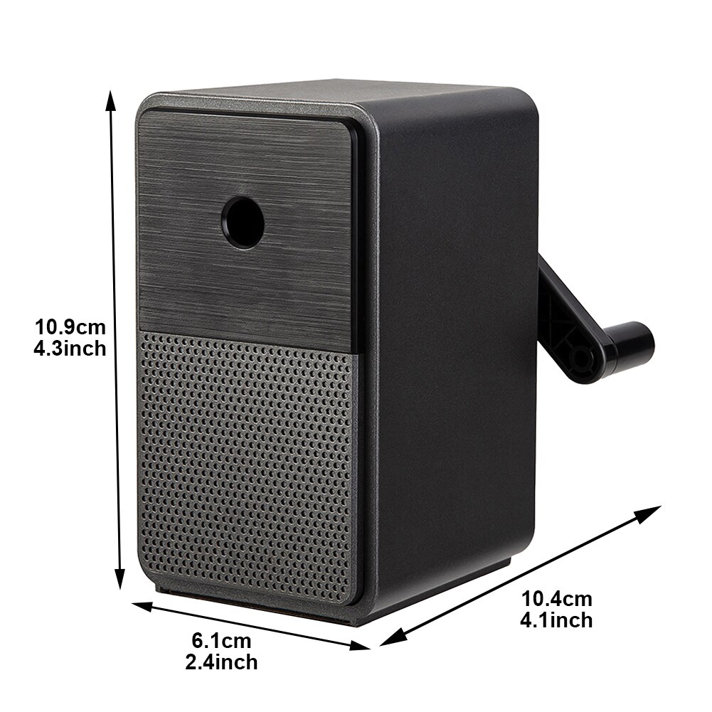 Pencil Sharpener Single Hole Portable Student Manual Stationery Easy Use Lightweight Hand Crank With Container School