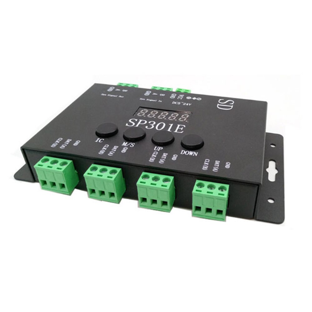 VIPMOON-tarjeta SD programable SP301E, controlador de salida de 4 vías, DC5V-24V, direccionable, ws2811, ws2812