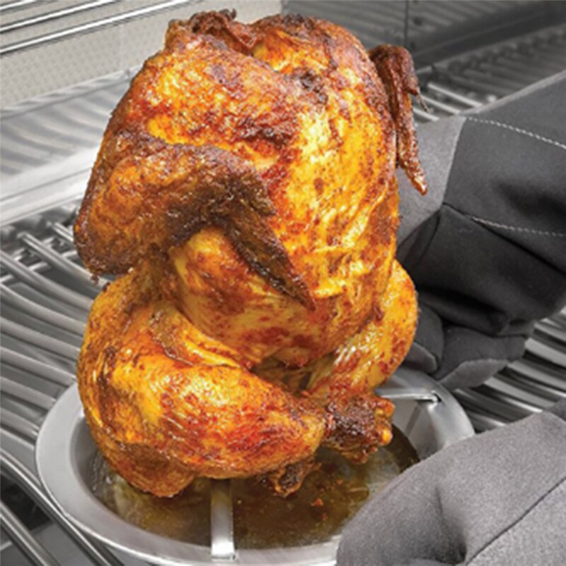 1Pc Keuken Outdoor Bbq Gereedschap Kip Eend Houder Rack Grill Stand Roosteren Voor Bbq Rib Non Stick Rvs grillen Tool