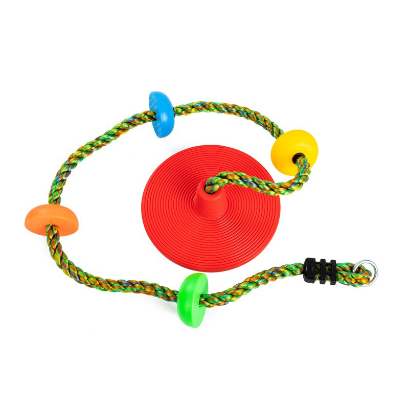 Barre de balançoire trapèze en bois pour enfants avec anneaux en plastique anneaux de gymnastique pour aire de jeux extérieure intérieure: C62-Red