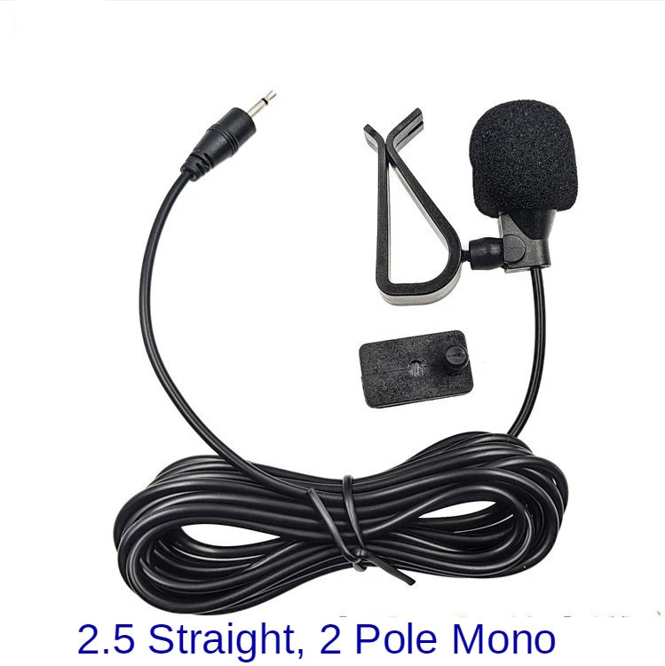Microphone de voiture Audio Navigation Clip filaire fils externes micros automatiques Radio 3m de Long micro stéréo 3.5mm Mono 2.5mm SM Lotus Jack Plug: Bleu