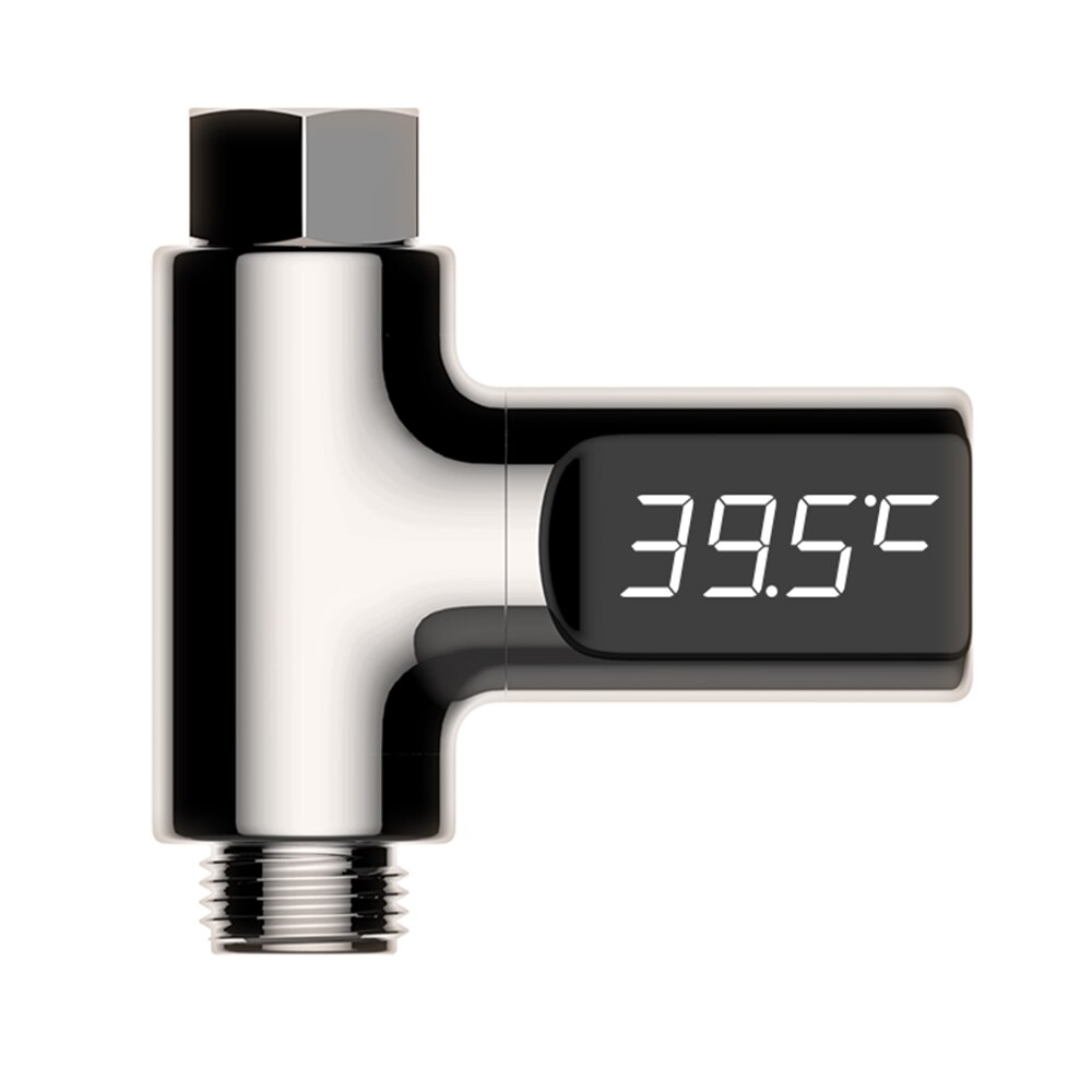 Ledet digitalt termometer vandbruser vandhaner baby real-time vandstrøm køkken badeværelse temperatur indendørs skærm 360 ° roterende: Stil 3