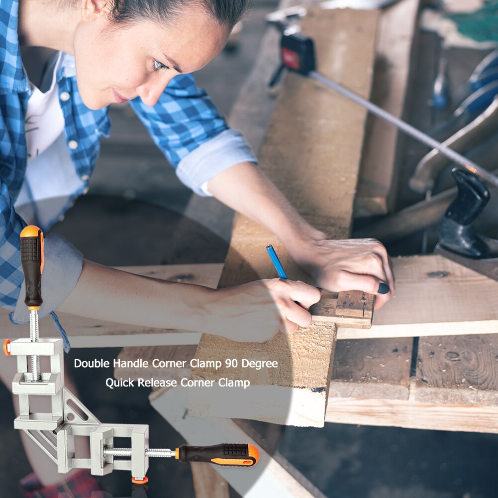 90 Degree Quick Release Corner Clamp Right Angle Woodworking Photo Frame Clamp Withstand Higher Intensity Force