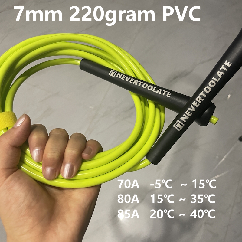 0.5 lbs 10.5ft long 3.2 meters rope length 7mm PVC 15.5cm long handle heavy fitness crossfit crossrope hiit skipping jump rope