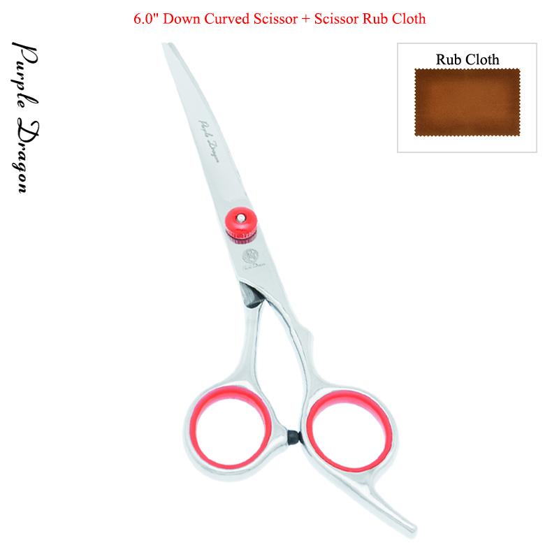Purple Dragon 6.0" Dog Grooming Scissors Stainless Steel Pets Straight Curved Scissors Thinning Shears Dogs Hair Clippers B0001B: B0001B-07-60