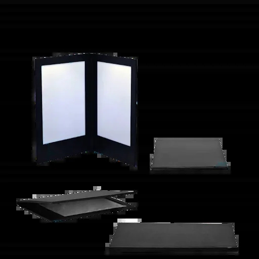 Custom logo Book Style LED Backlit Illuminated Menu Tent Holder Check Sign Display Restaurant Bar Nightclub Light Up Menu Cover