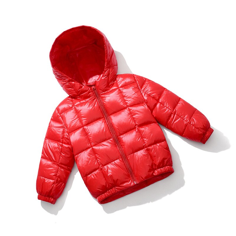 Høst og vinter tykk dunjakke barn gutter og jenter dunfrakk koreansk hettegenser parka