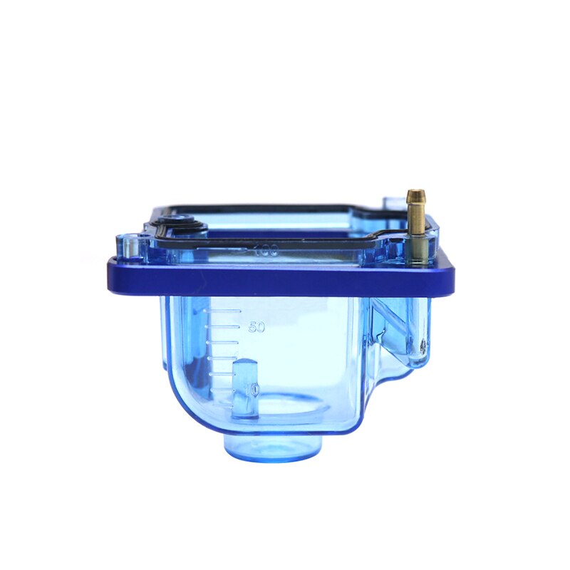 Alconstar-carburador PWK para motocicleta, cuenco flotador transparente de fondo transparente apto para carburador KEIHI PWK KSR EVO OKO KOSO de 21-34mm: B-Blue