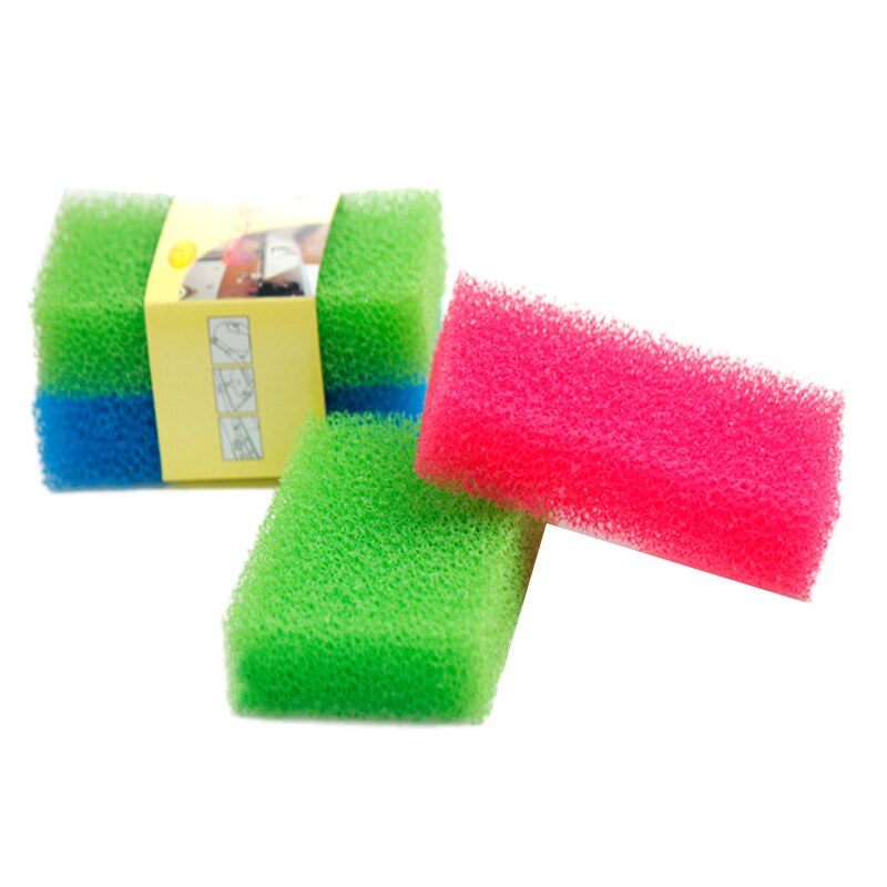 2/4PCS High Density Sponge Kitchen Cleaning Tools Washing Towels Wiping Rags Sponge Scouring Pad Microfiber Dish Cleaning Cloth