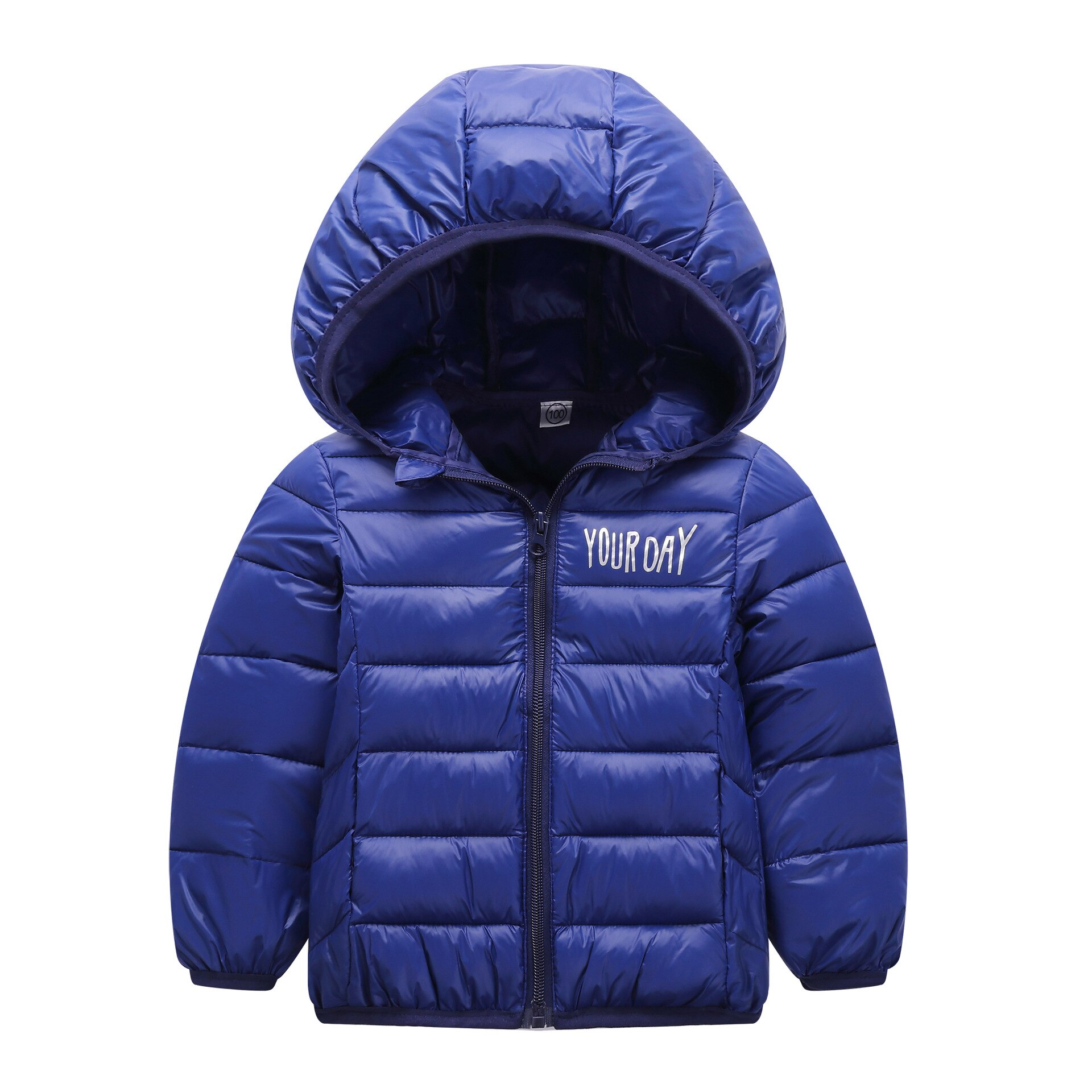 kinderen winterjas jongen cartoon beneden katoen pad baby meisje Donald Duck capuchon kinderkleding: Blue / 3T