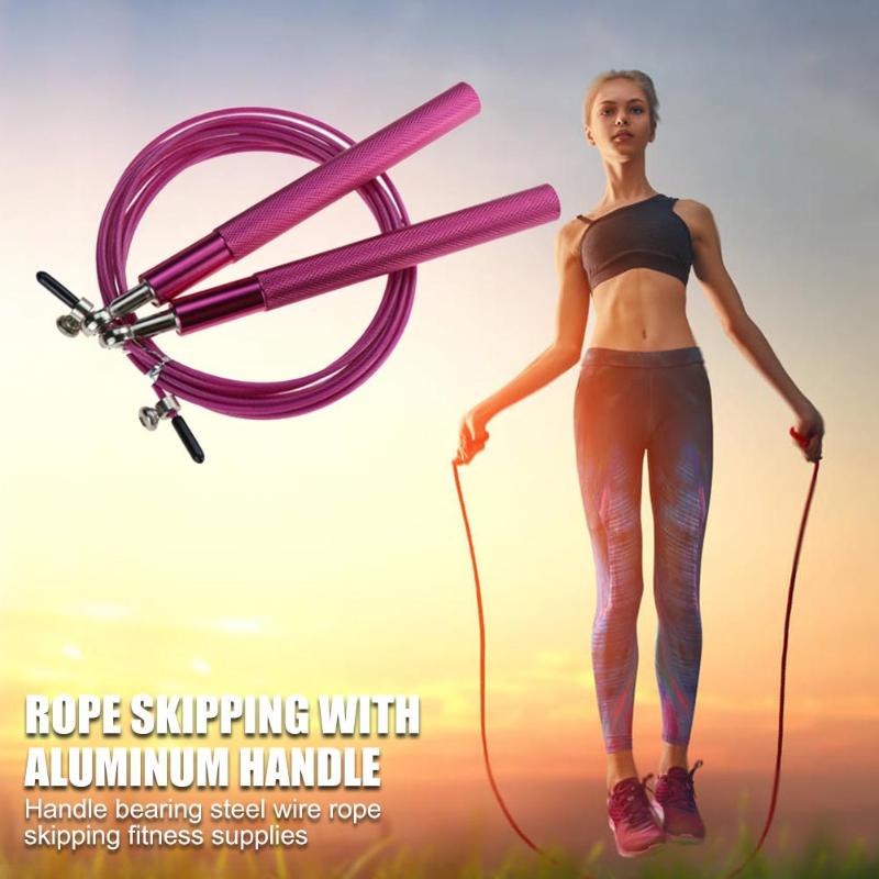 Aluminum Handle Steel Wire Jump Rope Ball Bearing Skipping Rope Steel Wire Outdoor Fitness Body Building Equipments Jump Rope