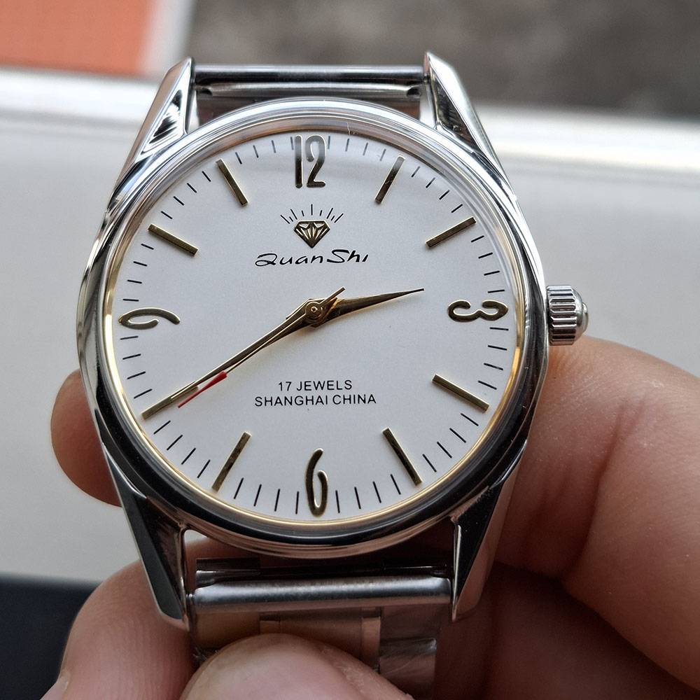 Genuine Shanghai Mechanical Watch Manual Winding 17 Diamond Retro Waterproof Mens Watch Religio Masculino Watche for Men