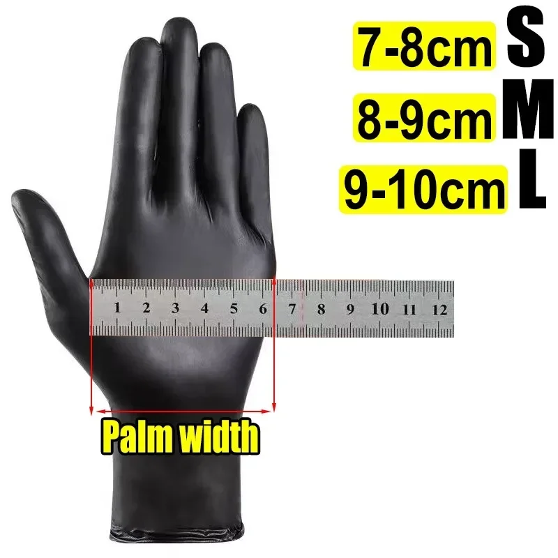 Schwarze Nitril-PVC-Handschuhe, starke Handschuhe, Einwegartikel für Hausarbeit, Geschirrspülen, Auto, Industrie, Gartenarbeit, Haustierpflege, Backen, Kochwerkzeug