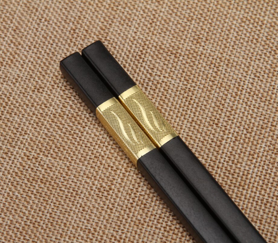 Baguettes de cuisine de Style chinois, 10 paires, baguettes de table en alliage, traiteur de Sushi antidérapant, ustensiles de cuisine ménagers, Baguette Hashi: 24C