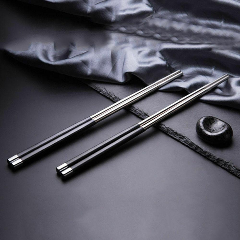 1 paar Herbruikbare Eetstokjes Metalen Koreaanse Chinese Rvs Chop Sticks