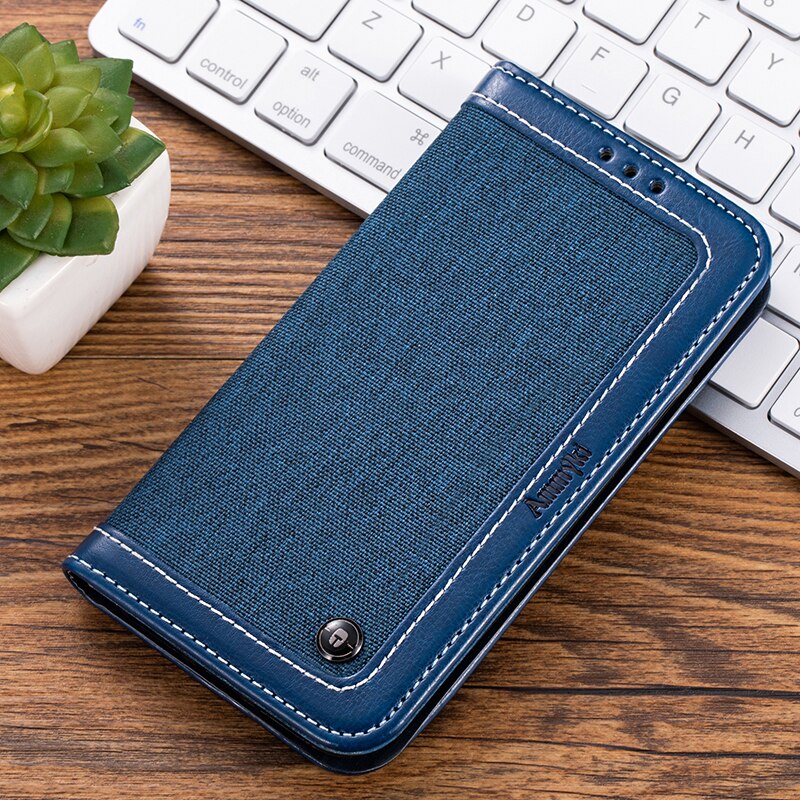 AMMYKI huawei Ascend P9 Lite case Uitstekende Styleoriginal pu lederen telefoon cover 5.0 'Voor huawei p9 lite g9 case: Blauw