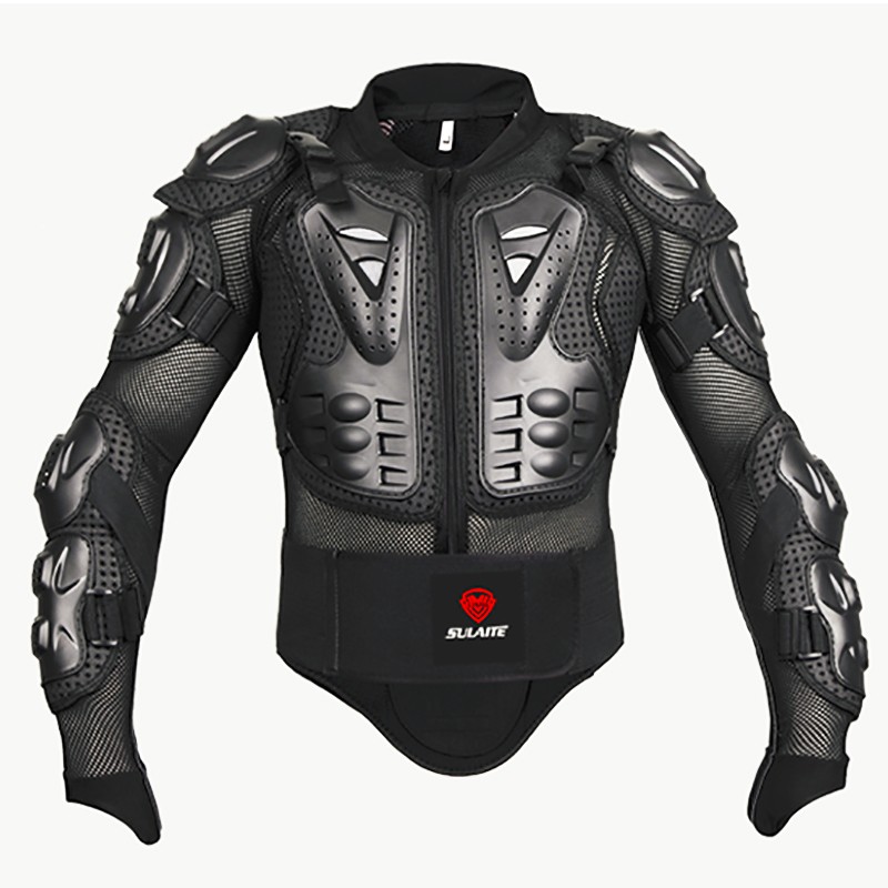 Black/RED Motorcycles Armor Protection Motocross Clothing Jacket Protector Moto Cross Back Armor Protector Motorcycle Jackets: Black / S