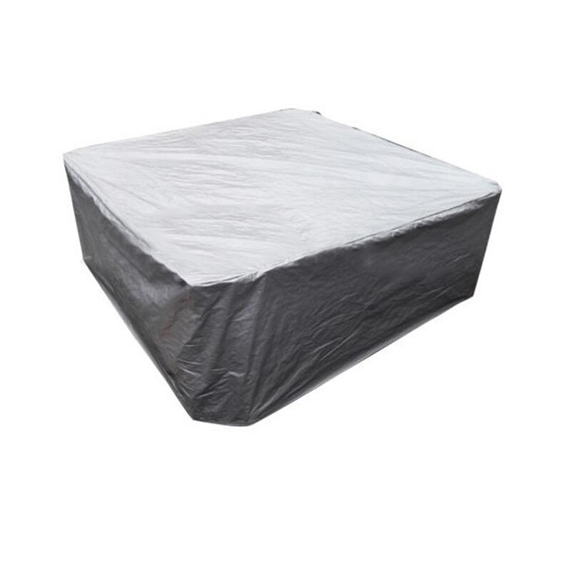 Capa de poeira para piscina, cobertura protetora impermeável para banheira, pátio, spa, quadrado, banheira com dossel: Silver / XS