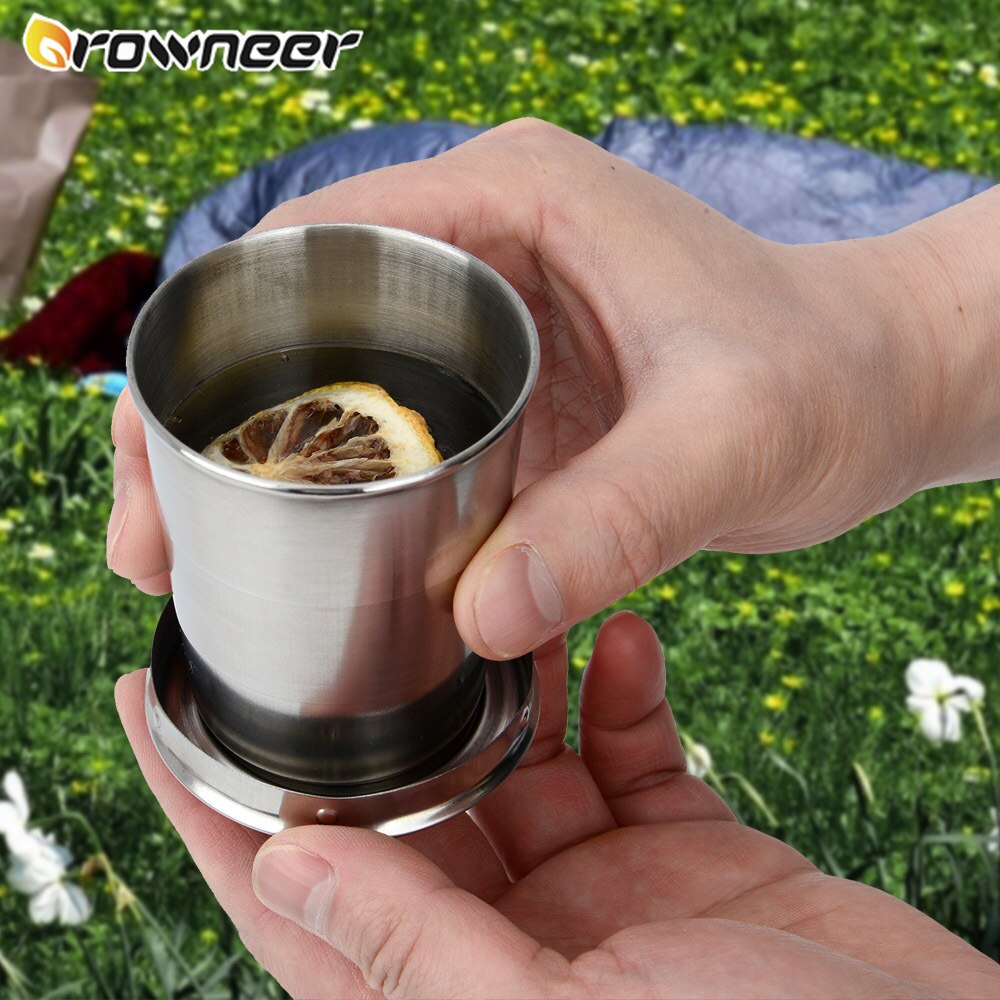 Gobelet pliant rétractable en acier inoxydable, gobelet pliant, gobelet Blackjack, tasses à thé, verre pliant de 75ML, 150ML et 250ML