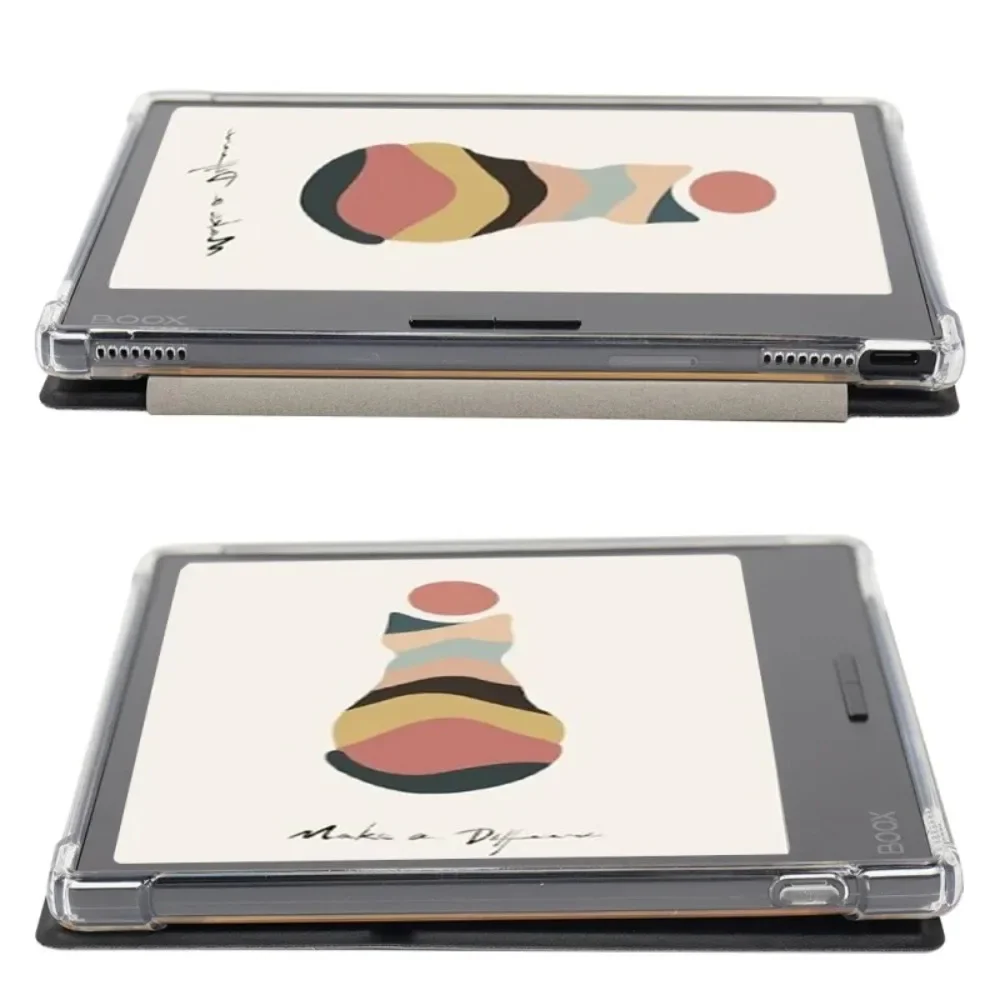 Funda mince pour Onyx Boox Go Color 7 (2024) étui 7 "eBook couverture multi-pliante avec coque arrière en TPU souple