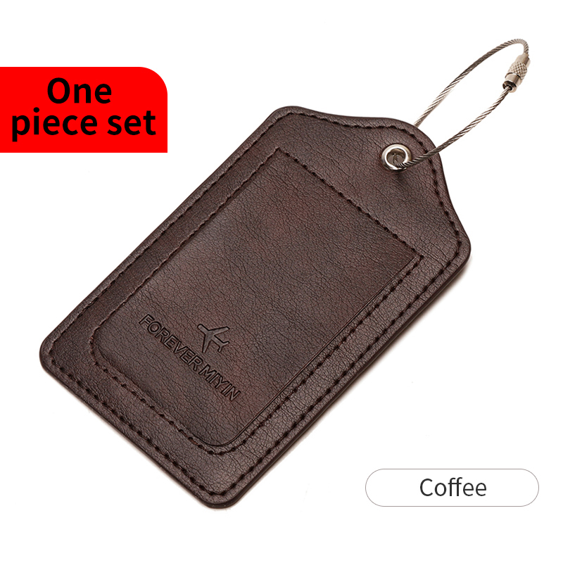 Minimalistisch en modieus RFID-reispaspoortset + PU-bagagelabel 2-delig/set geschikt voor reisaccessoires voor heren en dames: Zilver