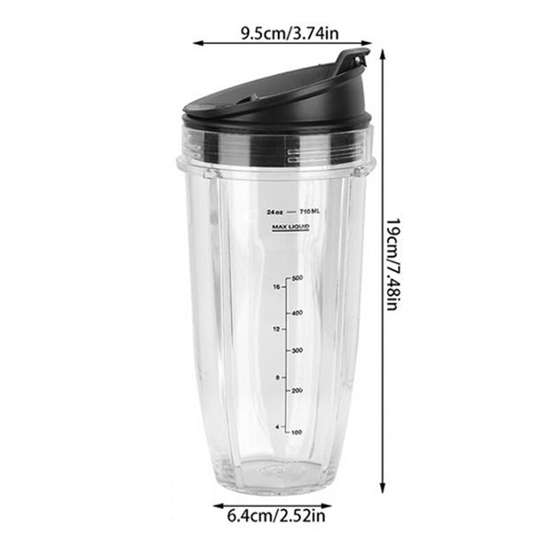 1 pièces 24 oz once tasse avec 2 Sip N joint couvercles pièces de rechange accessoires pour Nutri Ninja auto-iq et Duo mélangeurs presse-agrumes