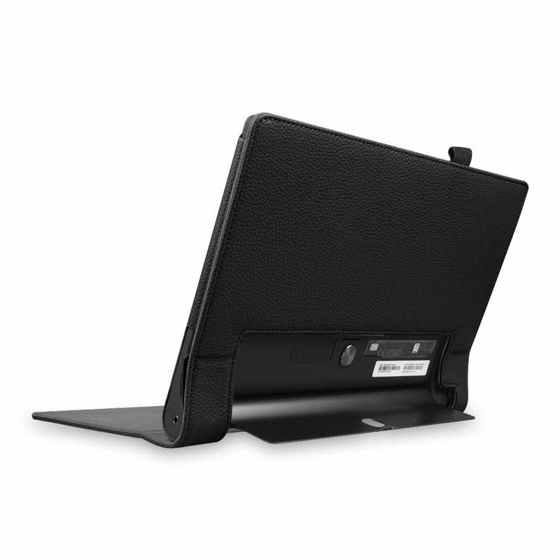 Beschermhoes voor lenovo yoga tab 3 10.1 opvouwbare standaard, pu-leren hoes, yoga tab 3 10.1 yt3-x50f x50f x50m tablethoes van glas