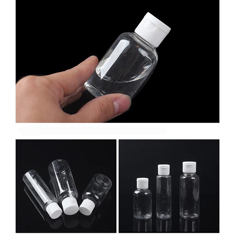 10 stuks 50ml lege plastic monsterflesjes, potjes, flesjes met klapdeksel, perfect voor verzachtende water-douchegel-emulsie