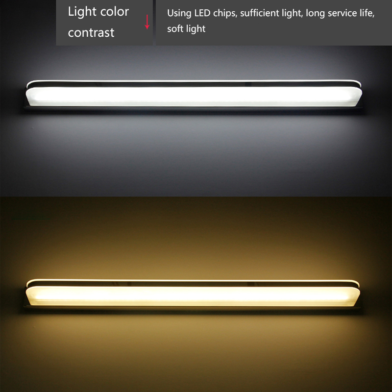 Speillys led vegglys baderomsskap lys sminke speil lys vanntett led servantlys vegglampe for speil