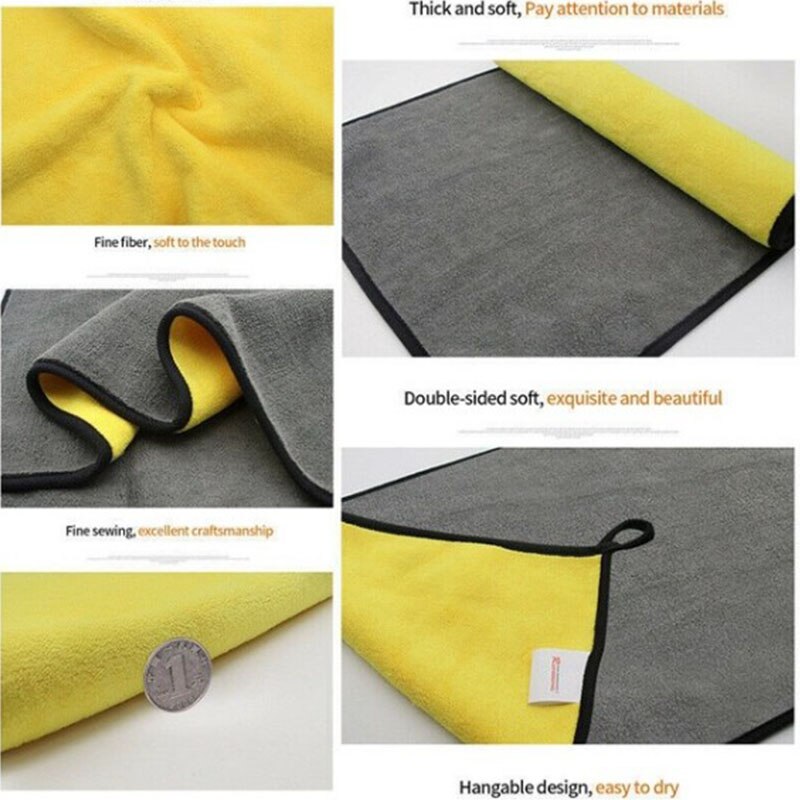 Gruby ręcznik samochodowy o dużej gęstości absorbują wodę koralowy polarny dwustronny ręcznik samochodowy chłonny ręcznik robić czyszczenia akcesoria samochodowe