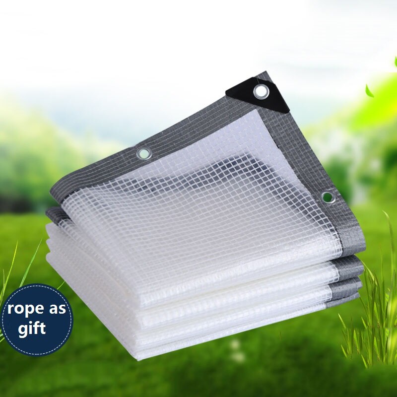 Przezroczyste pogrubienie pcv przeciwdeszczowe plandeki strona główna balkon taras tkanina z siateczki lato ogród kwiaty sukulenty parasol przeciwsłoneczny pułapka