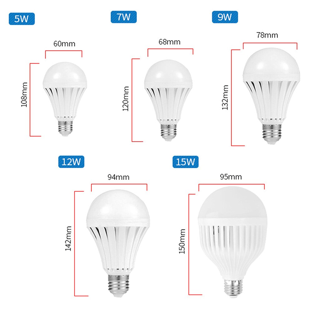 E27 Led Noodverlichting 5W 7W 9W 12W Emergency Lamp 220V Intelligente Opladen Outdoor Licht lamp Oplaadbare Avondmarkt Lamp