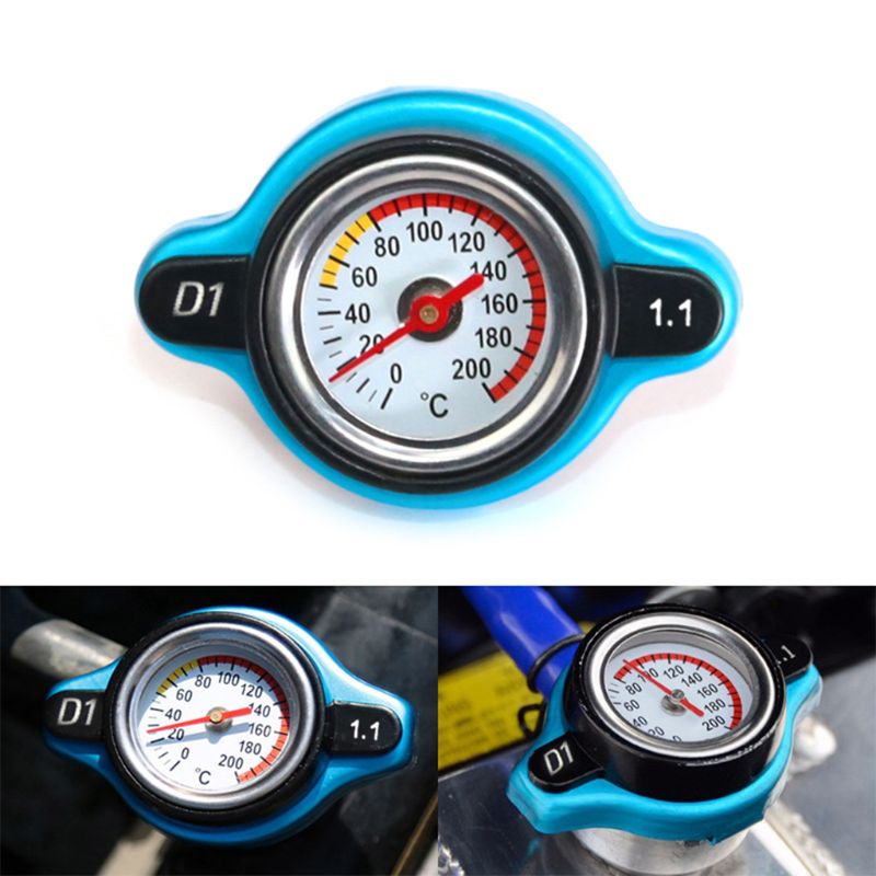 Tapa de radiador térmico de estilismo de motocicleta para coche, cubierta de tanque, medidor de temperatura de agua con seguridad de utilidad 0,9 Bar/1,1 Bar/1,3 Bar