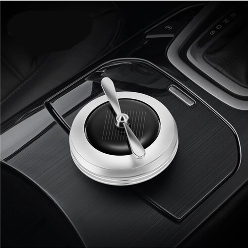 2020 Profumo solare Supporto Elica Automatico Ruotato macchina Bevanda Rinfrescante di aria Diffusore di aroma Interni auto Purificatore D'aria Ornamenti: Argento