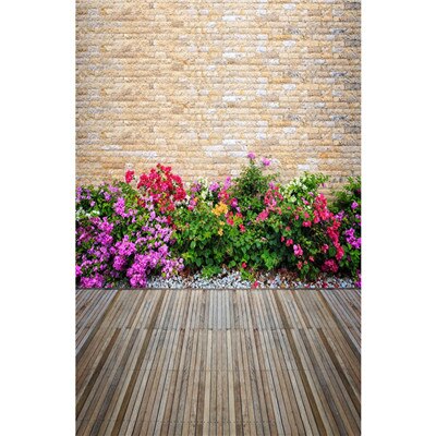 Party background wall Wedding party Vinyl waterproof Wood Brick wall Floor Studio Prop Backdrop Background 90*150cm: Multicolor5