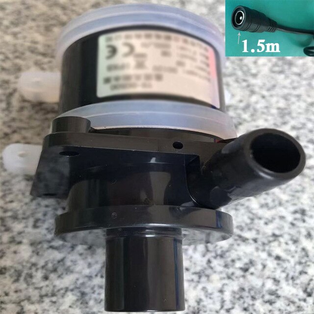 1 X DC 12V Water Circulation Pump Solar Water Pump Brushless Motor 800L/H 18W: Black