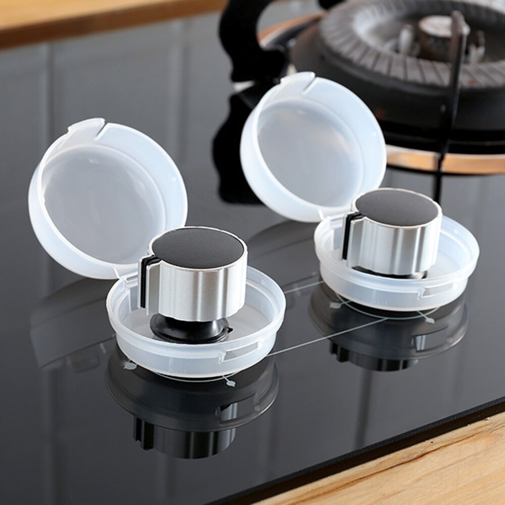 8pcs Gas Stove Oven Knob Cover Padlock Lid Lock Protector Baby Kitchen Safety Children Protection 6*4CM